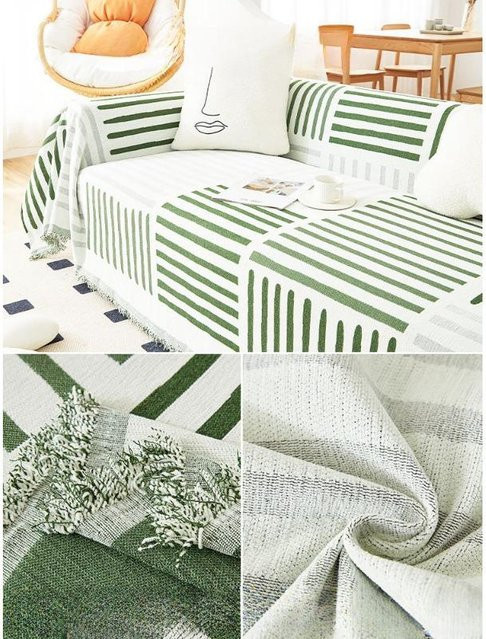 Chenille Sofabezug Universal als doppelt verdickte Sofadecke für alle Jahreszeiten, B/B: 180 x 130 cm - Bild 1