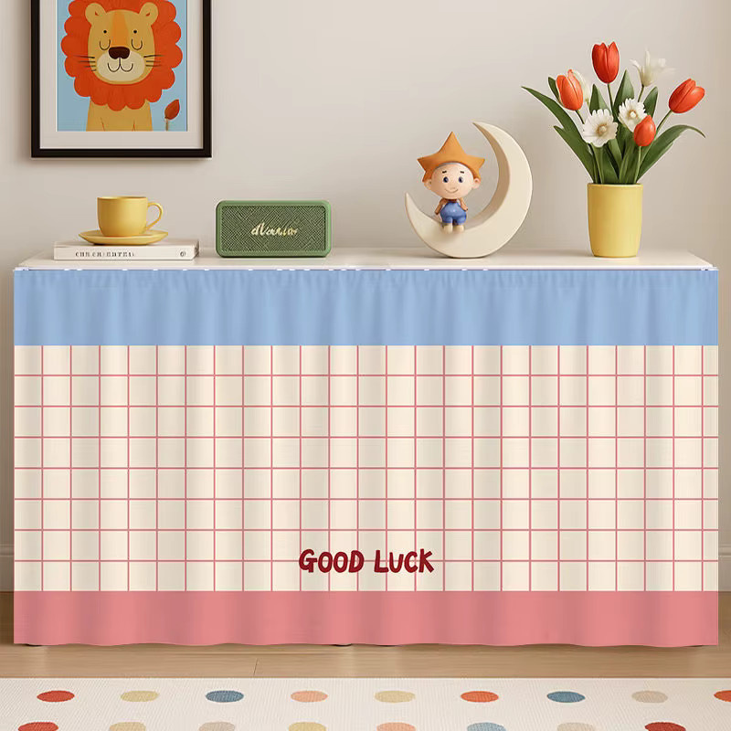 VIKAMA Kawaii Schrankvorhang mit Klettverschluss, staubdichte Schutzabdeckung für Kleiderschrank und Schuhschrank, Mehrfarbig, B: 70,0 cm, H: 50,0 cm - Bild 1