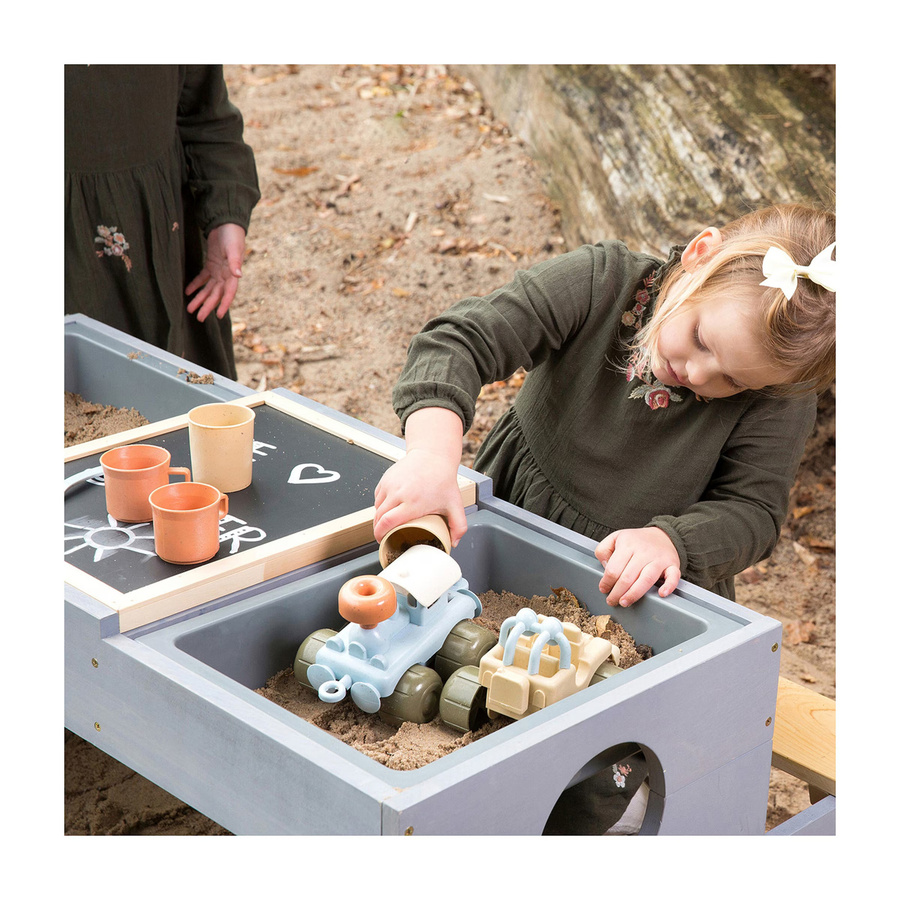 Muddy Buddy Outdoor Spieltisch und Sitzgarnitur Creator in Natur Wolkengrau - Bild 1