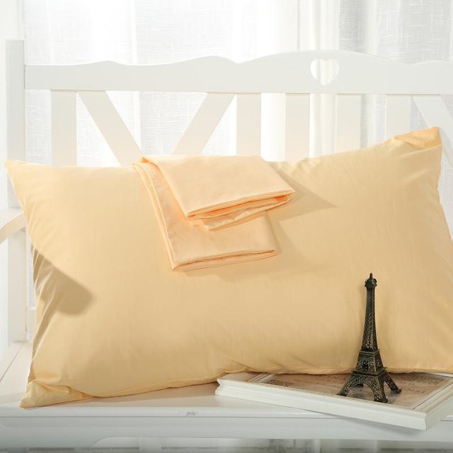 2er-Set Yiran Furniture Hotel Kissenbezüge aus 100% Baumwolle, Einfarbig, Beige, B/H: 48 x 74 cm - Bild 1