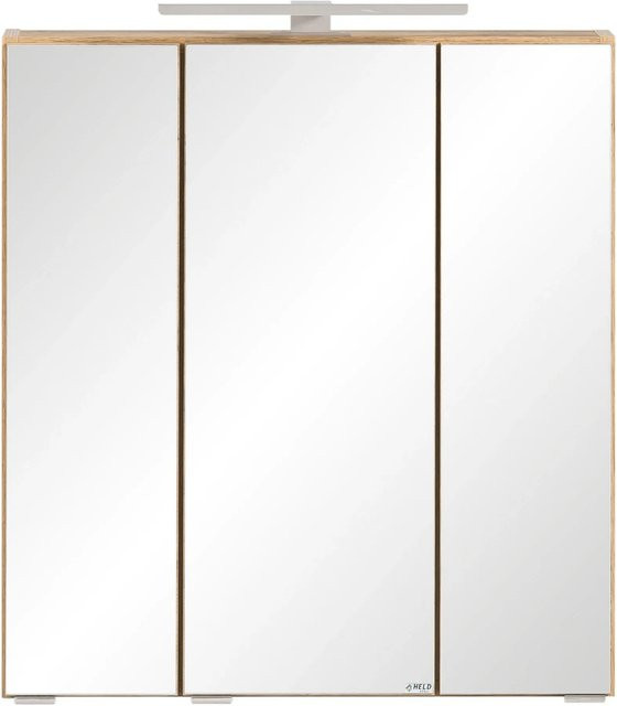Held Möbel 3D-Spiegelschrank Ancona in Wotaneiche, Breite: 60 cm, Höhe: 64 cm, Tiefe: 20 cm - Bild 1