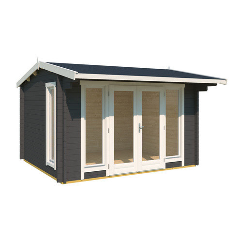 Lasita Maja Jubilee Gartenhaus aus Holz in Grau mit Satteldach B/H/T: 370 x 245,1 x 412,5 cm - Bild 3