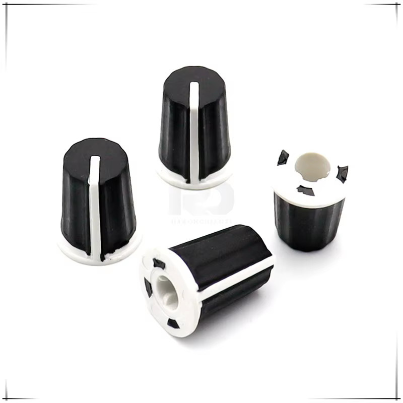 5 Stück Pioneer Gummi-Potentiometerknöpfe in Schwarz für Mixer EQ-Knopfkappe und Audio-Lautstärkeregler, D-förmig, 16 x 19 mm - Bild 2