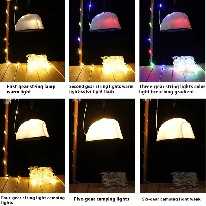 ESMARTER RGB LED Camping Laterne Multicolour USB Aufladbar für Outdoor und Garten - Bild 3
