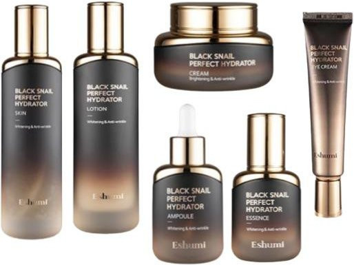 Eshumi Perfect Hydrator Hautpflege-Set, 6-teilig, Schwarzer Schneckenschleim-Extrakt - Bild 1