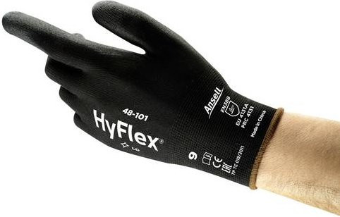 Ansell HyFlex Nylon Arbeitshandschuh Schwarz Größe L - Bild 1