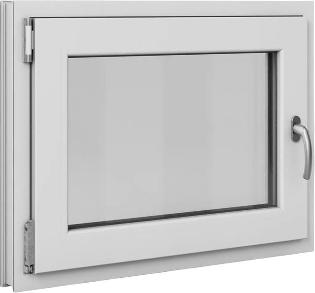 Roro Fenster Basic Kunststoff-Profil Weiß, Dreifachverglasung, Kipp- und Drehfunktion, B: 80 cm, H: 70 cm - Bild 1