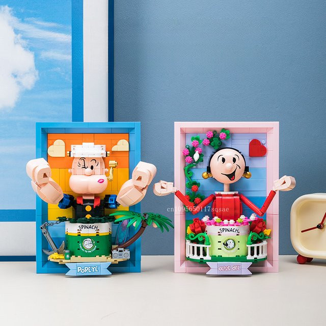 AREA-X 3D Montage Popeye Baustein-Puzzle Wandbild in Multicolor - Bild 1