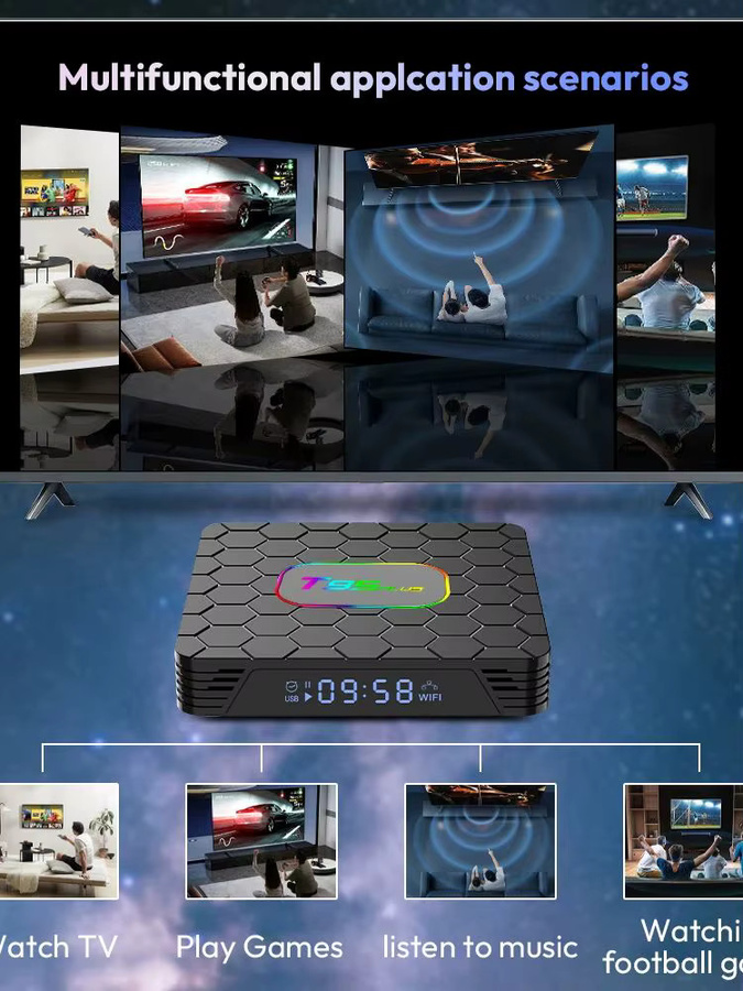 XGODY T95 PLUS Smart TV Box Android 14 Set-Top-Box mit RK3528 Quad Core, 8K, WIFI6 und Bluetooth 5.0, Schwarz - Bild 6