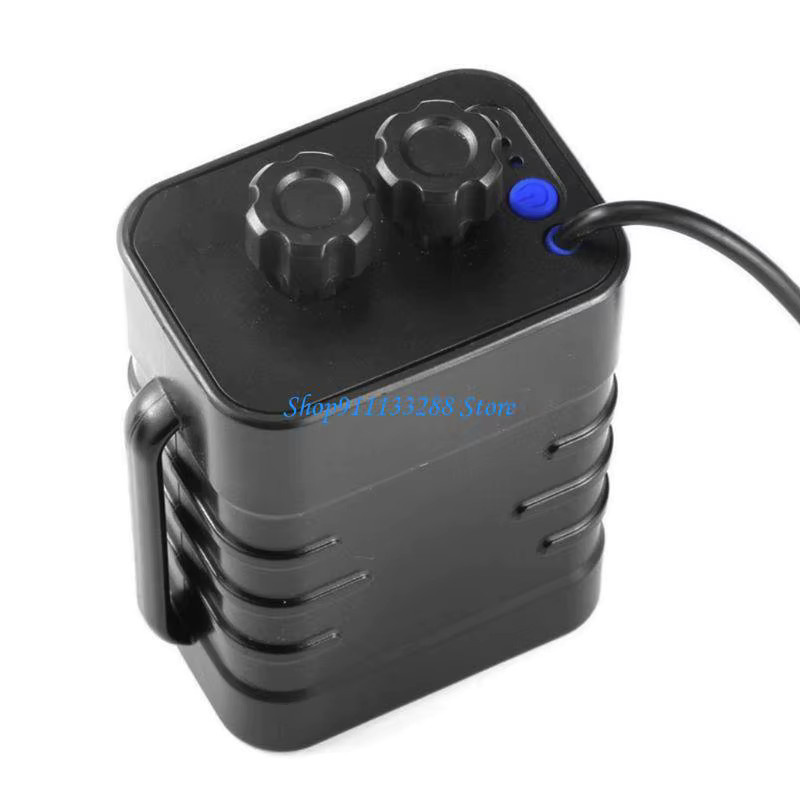 AREOFRGB Wasserdichte Batteriebox für 6x 18650 Lithium-Batterien, Mobile Power Box für DC 12V in Schwarz und Rot - Bild 2
