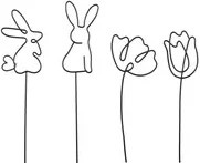 DECORIS Dekorationsfigur Ostern in Schwarz aus Metall für den Tisch - Bild 1