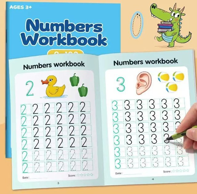 Art Farmer Lernbuch zum Nachzeichnen von Zahlen 0-100 für Kinder in Mehrfarbig - Bild 1