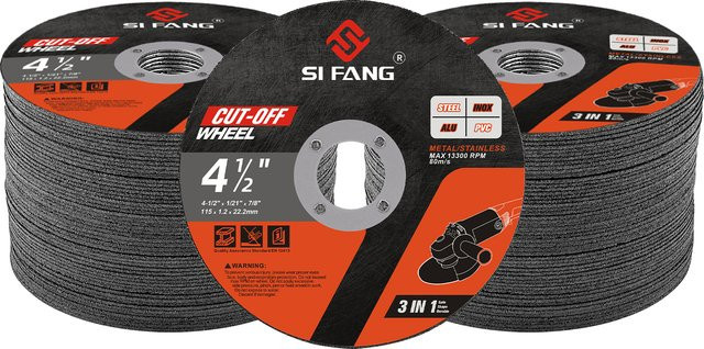 SI FANG Trennscheibe für Metall, Edelstahl, Aluminium und Holz, Farbe: Schwarz, Durchmesser: 115 mm, Dicke: 1,2 mm, Bohrung: 22,2 mm - Bild 1