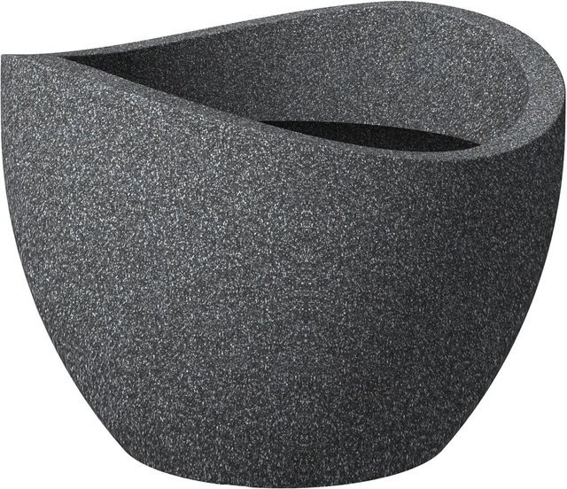Scheurich Pflanzgefäß Wave Globe in Schwarz-Granit mit Durchmesser: 30 cm - Bild 1