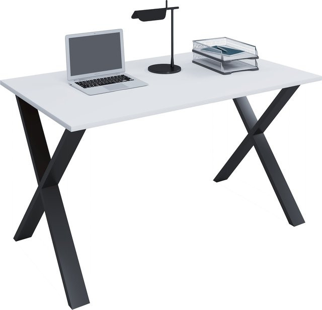 VCM Schreibtisch Lona X mit Metallgestell für Homeoffice und Arbeitszimmer, B: 160 cm, T: 80 cm, H: 76 cm - Bild 1