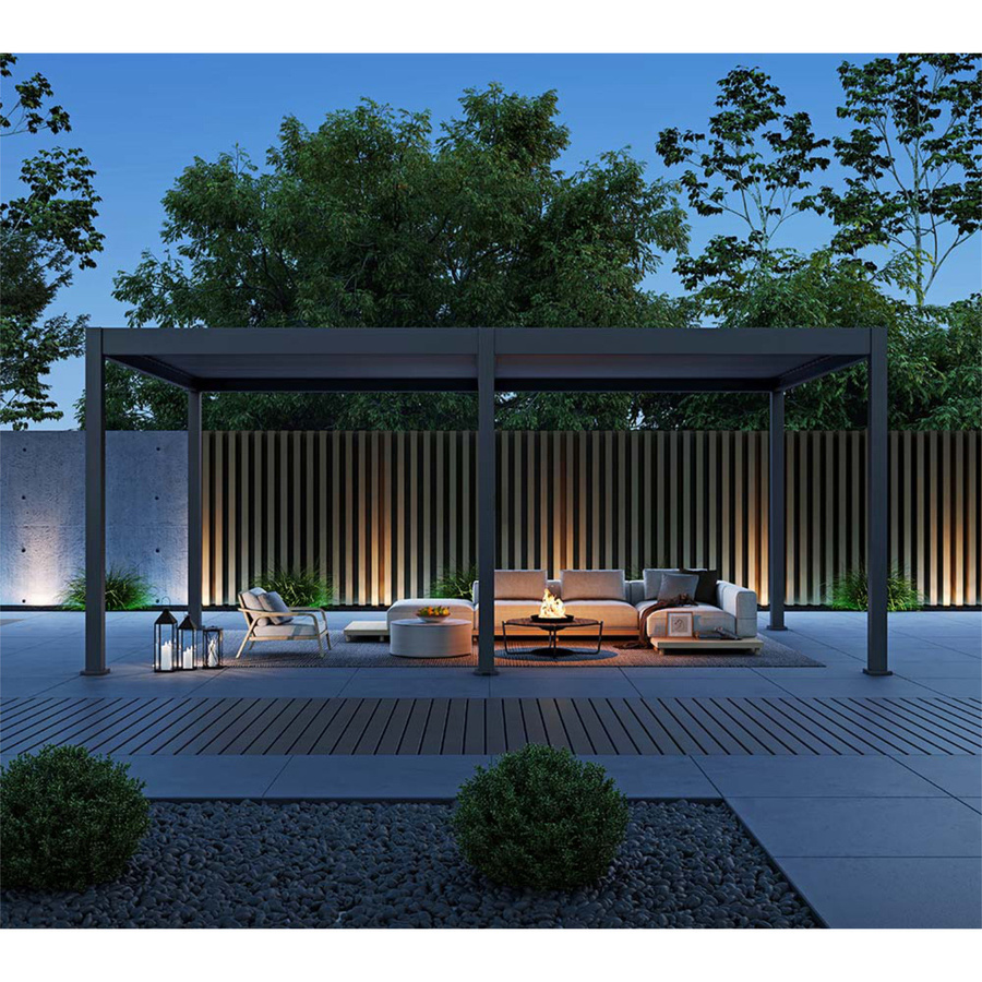 Paragon Outdoor Pergola Grand Tuscan 1220 mit Lamellendach aus Aluminium in Anthrazit, B/H/T: 599 x 256 x 370 cm - Bild 2