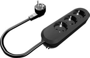 Bachmann Tischsteckdose mit 3 Steckplätzen, 1,5m Kabel, Schwarz, 387.170 - Bild 1