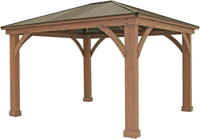 Westmann Premium Holzpavillon Devon aus Cedar-Holz in Mokkabraun B: 366 cm - Bild 2
