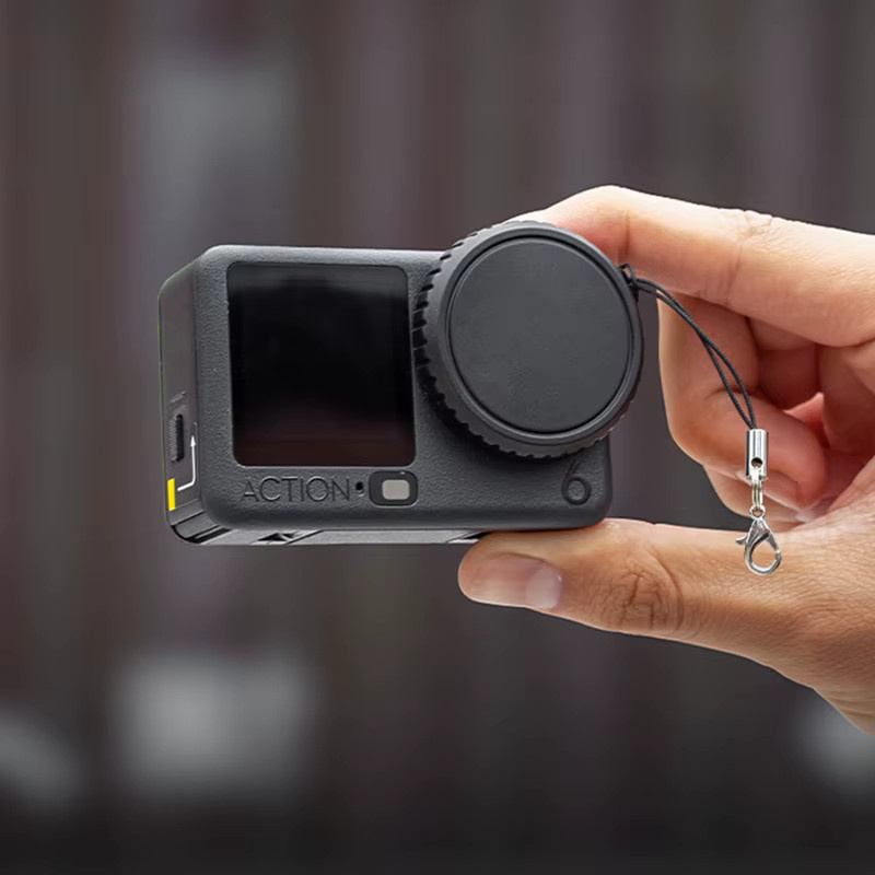 DJI Osmo Action 6 Silikon-Objektivdeckel in Schwarz – Kratzfeste Anti-Fingerabdruck-Schutzhülle für deine Actioncam - Bild 3