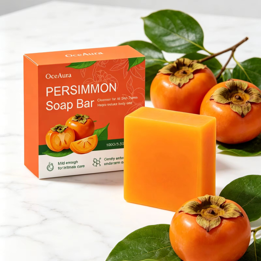 OceAura Persimmon-Seife, Tiefenreinigung, 100g, für fettige Haut - Bild 3