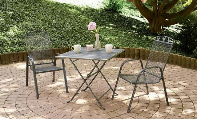 POCOline Stapelsessel Pia in Grau aus Metall, B/H/T: 55 x 98 x 74 cm - Bild 1