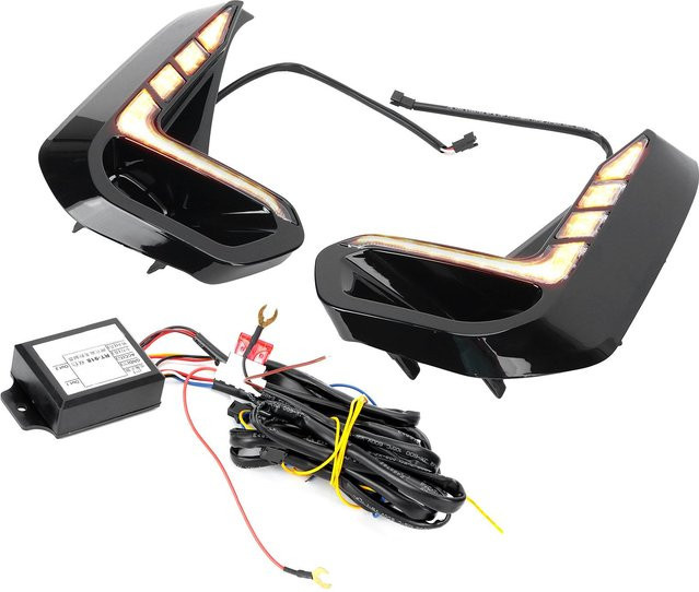 Koogeelife DC 12V LED Tagfahrlicht und Blinkleuchte in Schwarz für Hilux REVO 2020-2021 - Bild 1