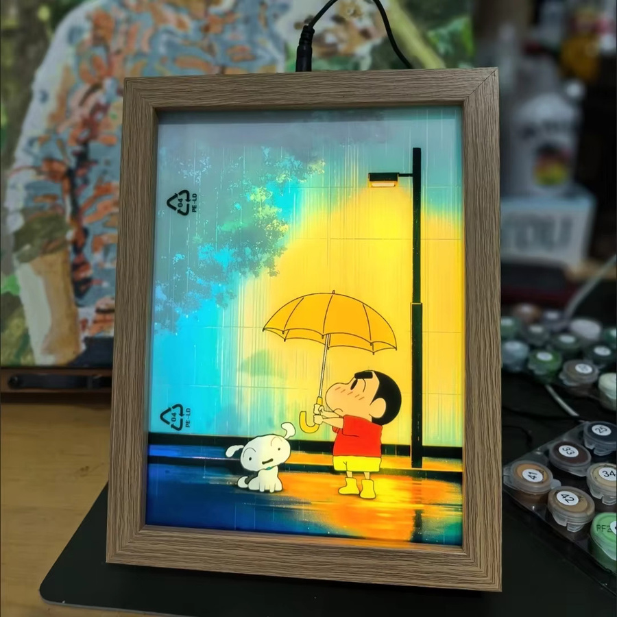 Bandai Crayon Shin-chan LED-Lichtmalerei Nachtlicht in Multicolor als Anime-Deko für dein Kinderzimmer - Bild 3