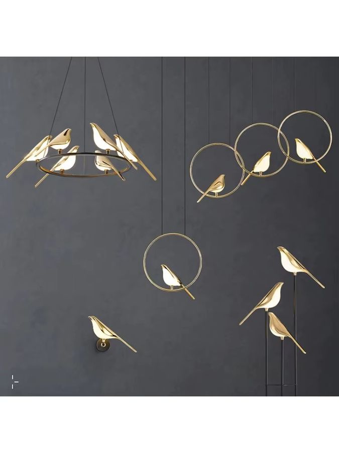 YongYing Lumin Designer Pendelleuchte Nordic Elster im skandinavischen Stil aus Metall in Gold/Messing - Bild 3
