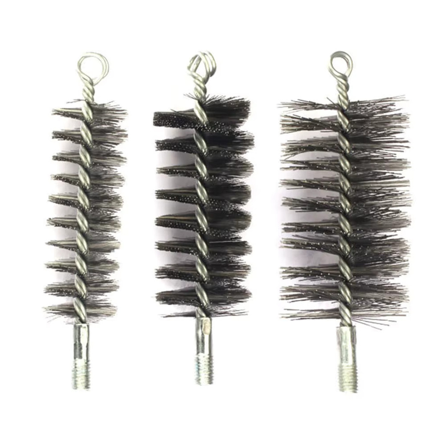 Vibratite Edelstahl Draht-Reinigungsbürste rund für Schornstein und Kamin, Farbe: Silber - Bild 5