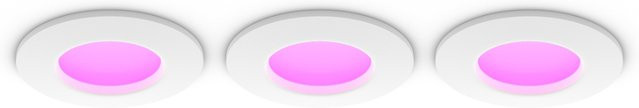 Philips Hue White & Color Ambiance Slim Recessed Einbaustrahler 3er-Set Weiß 1000lm - Bild 1