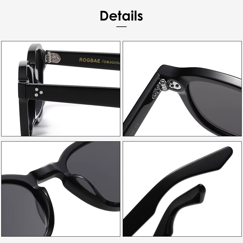 ROGBAE Sonnenbrille, Unisex, Vollrand, Acetat, Schwarz - Bild 3