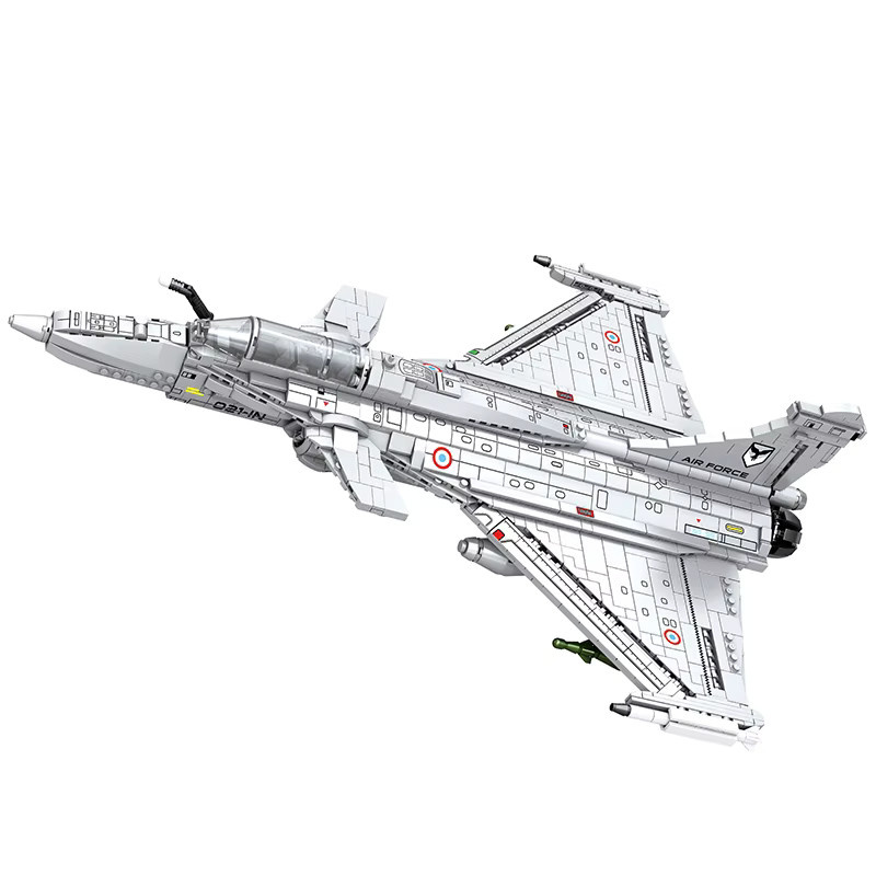 AMAZINGBLOKS Rafale Kampfflugzeug-Modell, Bausteine, Grau - Bild 3