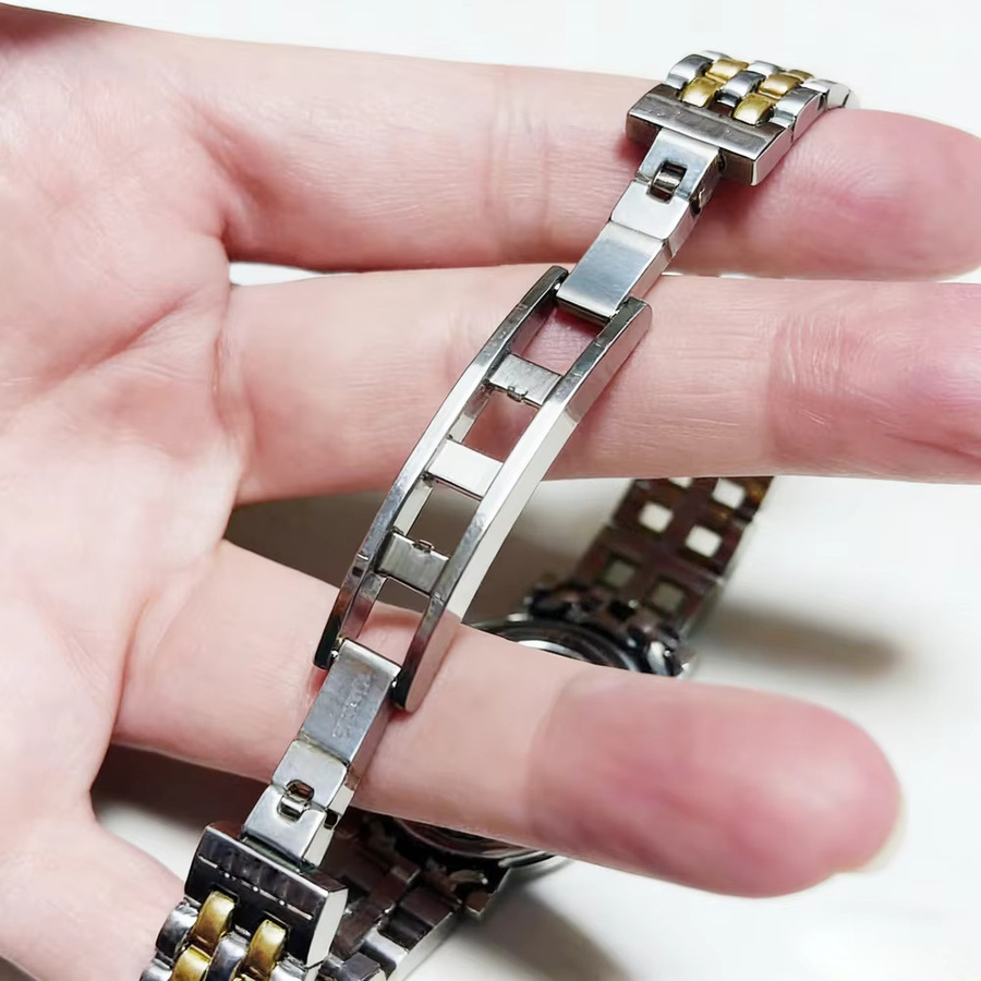 Neway Uhrenarmband-Faltschließe, Edelstahl, Silber, Schmetterlingsverschluss - Bild 2