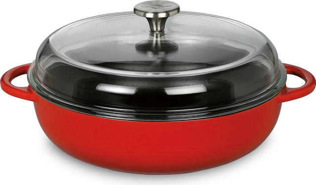 KÜCHENPROFI PROVENCE Grillpfanne aus Gusseisen in Rot, unbeschichtet, Durchmesser: 30,0 cm - Bild 1