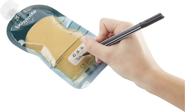 Babymoov ISY Quetschbeutel 20er-Pack, wiederverwendbare und nachfüllbare Beutel in Mehrfarbig und Transparent, 150 ml - Bild 1