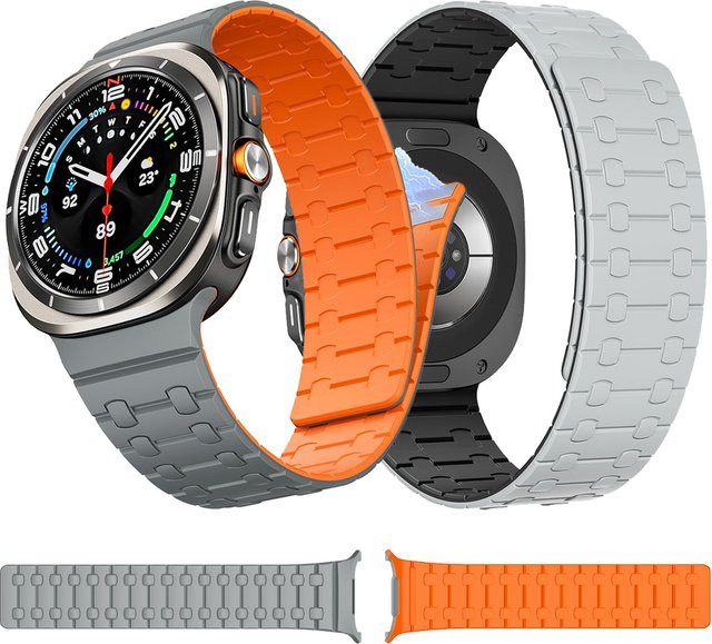 Samsung Uhrenarmband Silikon, orange, Unisex - Bild 1