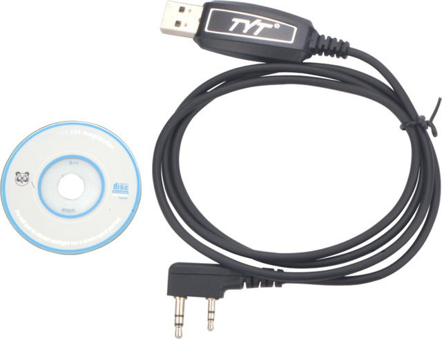 TYT USB Programmierkabel für Walkie Talkies MD-760 MD-380 MD-380G MD-UV380 MD-390 MD-UV390 MD-UV390 Plus Schwarz - Bild 1