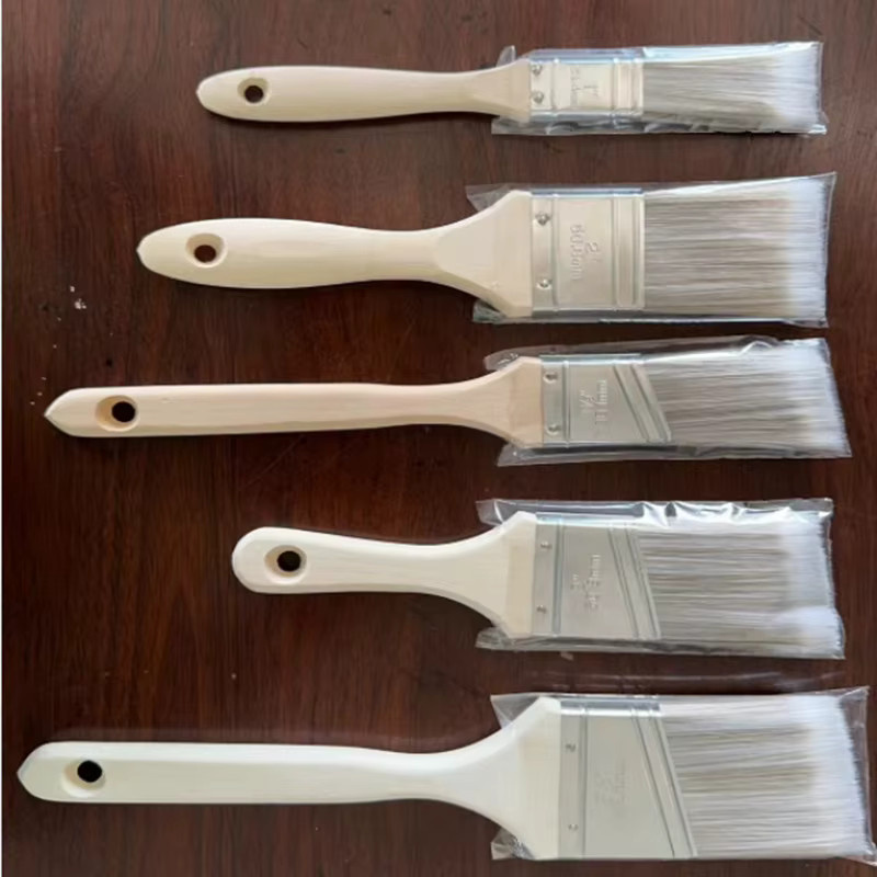 5-teiliges Nylon-Pinsel-Set mit langem Griff und abgeschrägten Borsten, rostbeständig, ideal für Marine-Grills, Zäune, Holz und Außenbereiche - Bild 4
