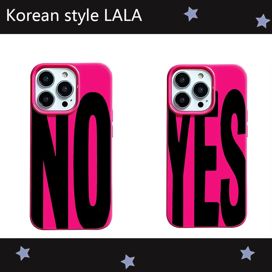 LALA Trendige Buchstaben Handyhülle mit glänzender Folie für iPhone 11 bis iPhone 17 Pro Max aus hartem PC-Material - Bild 2