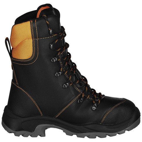 safety and more Schnittschutz-Stiefel S3 aus Leder und Polyester, schwarz/orange, Größe 44 - Bild 3