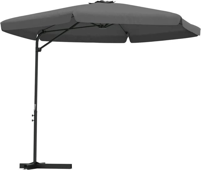 furnicato Sonnenschirm mit Stahl-Mast in Anthrazit B: 300 cm, T: 250 cm - Bild 1