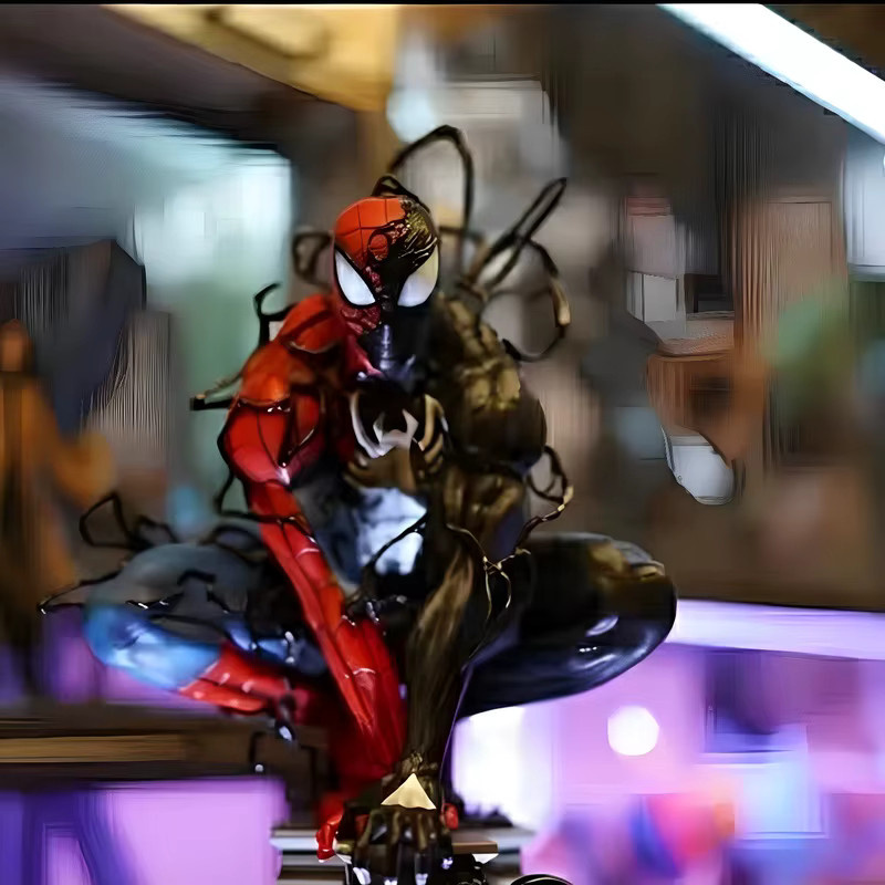 Bandai Marvel Spider Man Venom Symbiose, Anime Figuren, Leuchtende Modell Statue, Einzelfigur - Bild 3