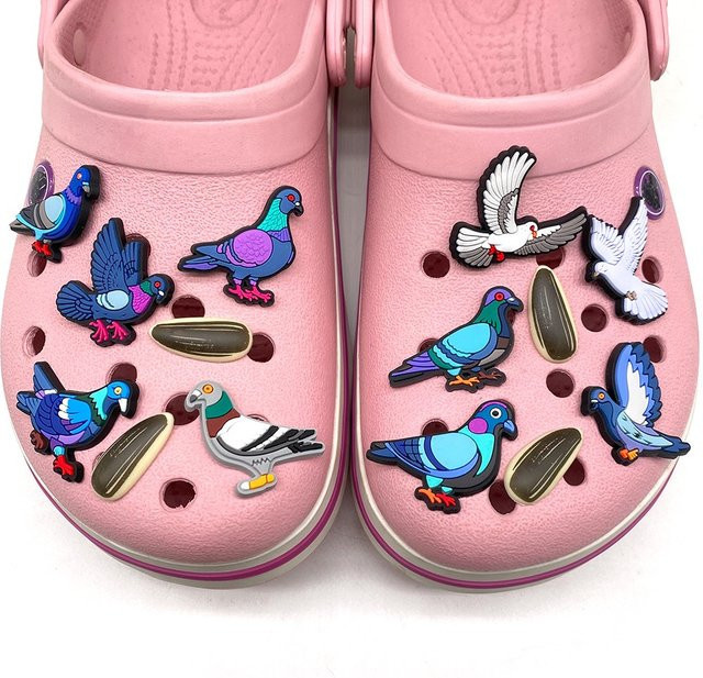 Happye&TiTi Schuhschnallen-Anhänger, Friedenstauben-Motiv, Unisex - Bild 1