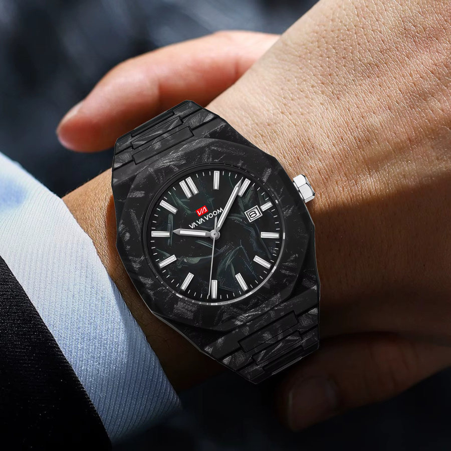 VA VA VOOM Armbanduhr, Quarz, Kunststoff, 40 mm, Schwarz, Herren - Bild 1