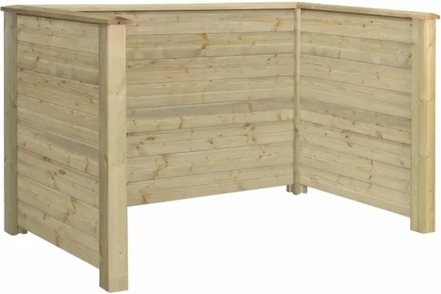 Mülltonnenverkleidung Plank aus druckimprägniertem Nadelholz, B/T/H: 97 x 108 x 197 cm - Bild 1