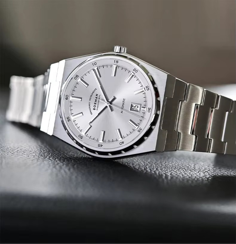 BORMAN Armbanduhr Automatik, Edelstahl, Silber, 40 mm, Herren - Bild 2
