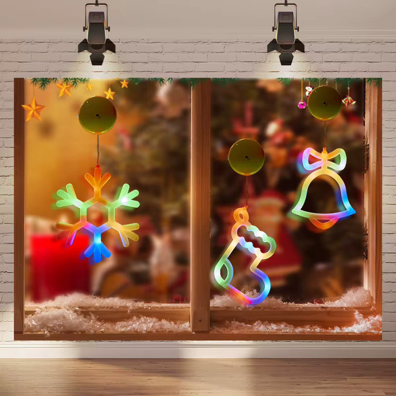 SHENZHITECH Weihnachts-LED-Hängeornamente-Set in Multicolor mit Glocken, Strümpfen und Schneeflocken zur Weihnachtsbaumdekoration - Bild 2