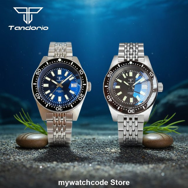 Tandorio Armbanduhr, Automatik, Edelstahl, Saphirglas, Blau, Herren - Bild 1