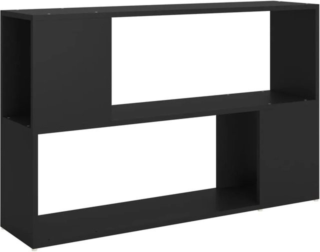 vidaXL Bücherregal Schwarz Modern Wandmontage aus MDF B/H/T: 100 x 63 x 24 cm - Bild 1
