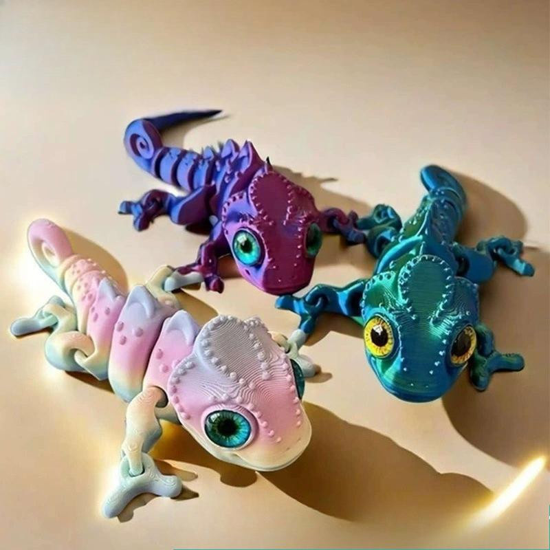 OONBIFFY Chamäleon Figuren 3D-Druck Mehrgelenkig Beweglich 10cm 6–12 Jahre - Bild 2